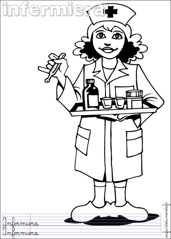 coloriage infirmiere 2